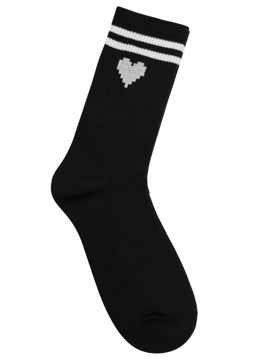 Cotton & Copper Fiber Heart Socks