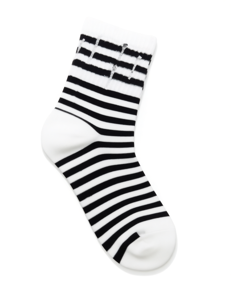 Cotton & Copper Fiber Striped Socks